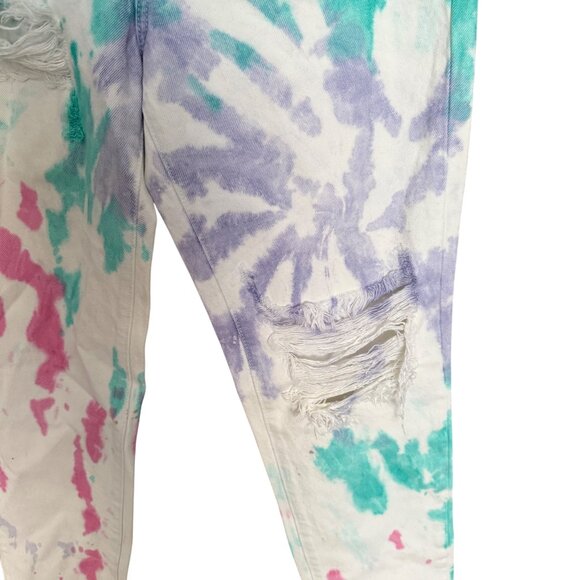 Carmar Tie-Dye Distressed Cotton Jeans Size 26 - Picture 3 of 7